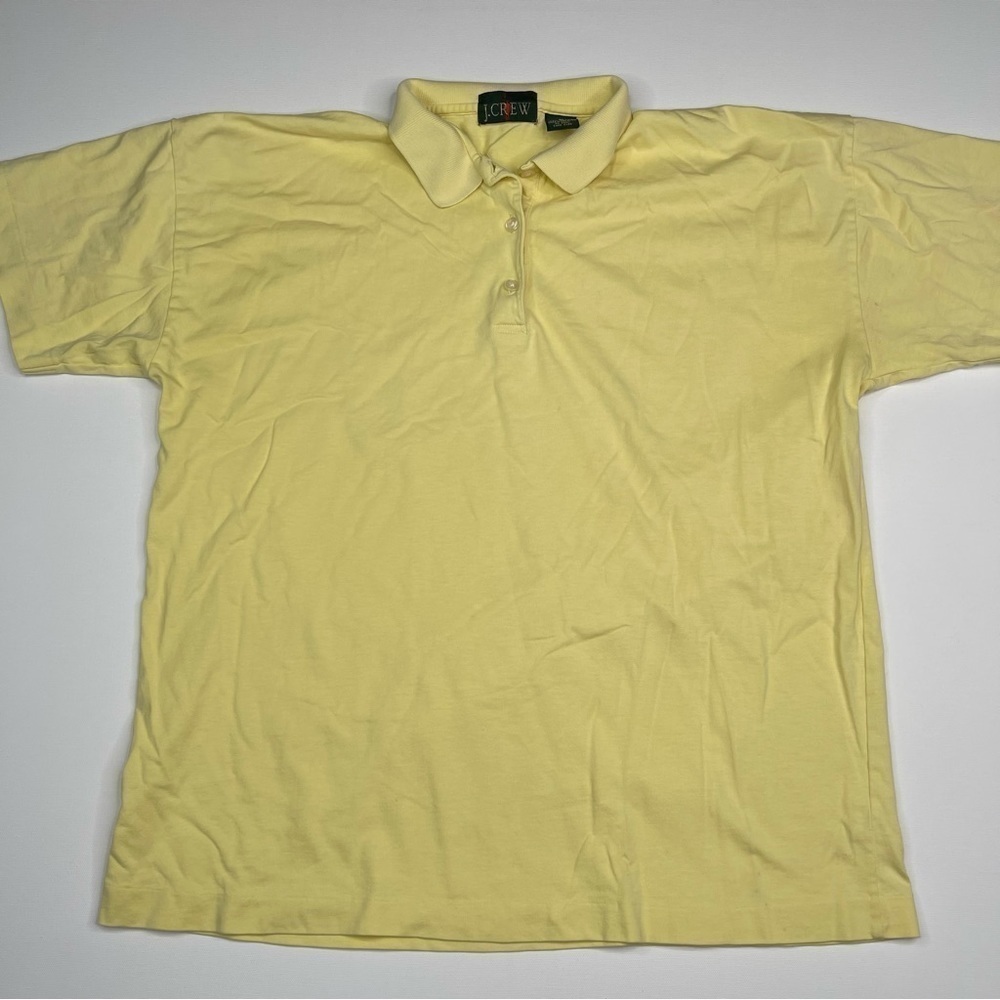 JCrew Vintage Shirt Polo Short Sleeve Yellow Golf Tennis Resort Vacation Preppy